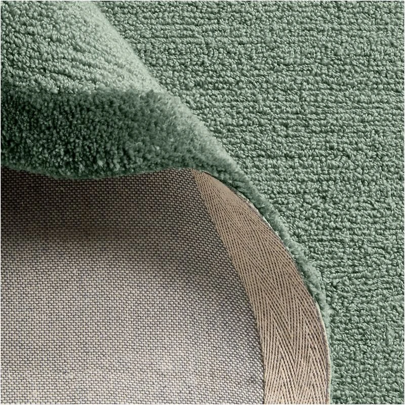 Wavy Border Muted Blue Kids Performance Area Rug 8'x10'