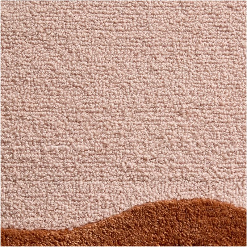 Wavy Border Pink Tint Kids Performance Area Rug 8'x10'