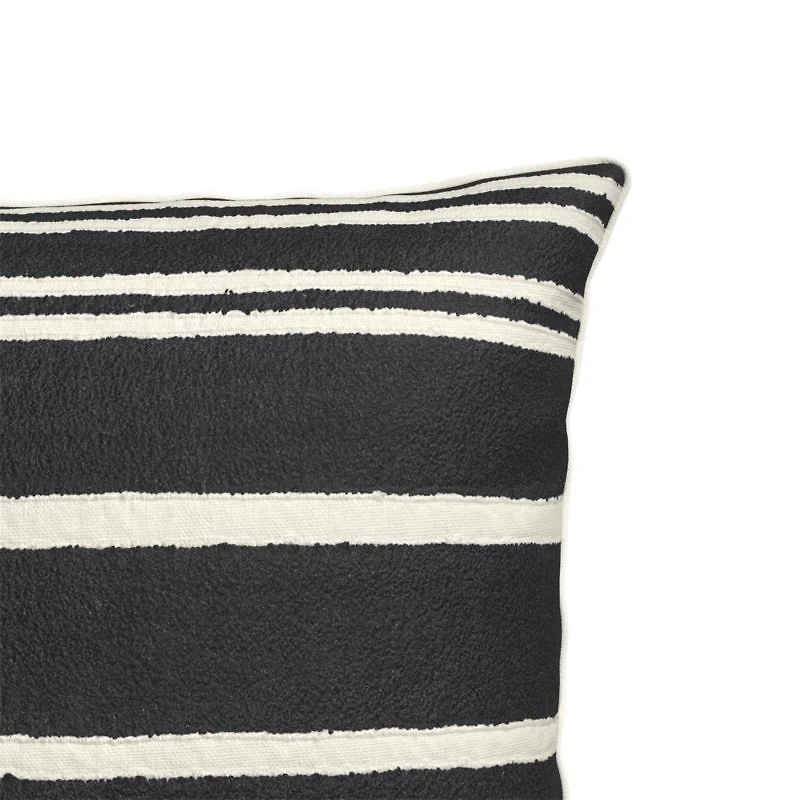Mohave 20"x20" Wide Black Stripe Indoor/Outdoor Pillow