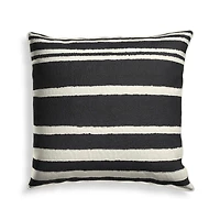 Mohave 20"x20" Wide Black Stripe Indoor/Outdoor Pillow