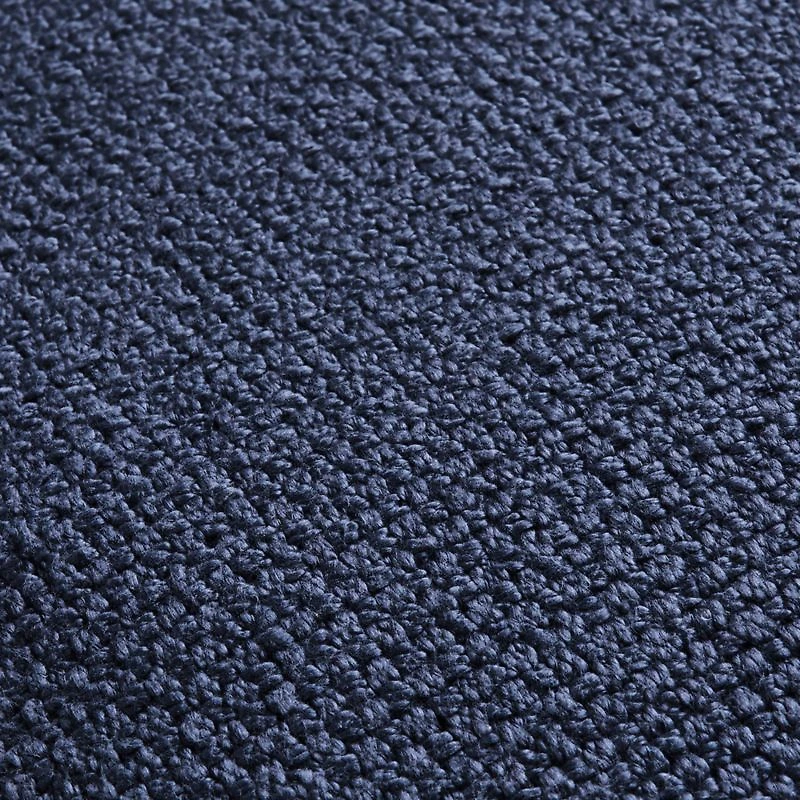 Weekend Deep Indigo Blue Organic Cotton 23"x23" Throw Pillow with Feather Insert