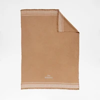 Weekend Camel Brown Organic Cotton 70"x55" Fringe Throw Blanket