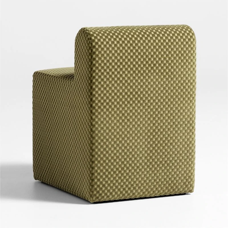 Wellie Moss Green Slipcovered Vanity Kids Chair