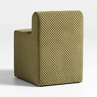 Wellie Moss Green Slipcovered Vanity Kids Chair