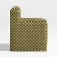 Wellie Moss Green Slipcovered Vanity Kids Chair