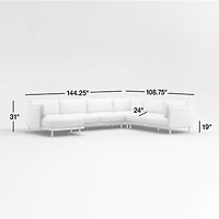 Wells 4-Piece U-Shaped Sectional Sofa with Natural Leg Finish