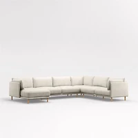 Wells 4-Piece U-Shaped Sectional Sofa with Natural Leg Finish