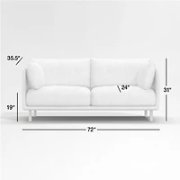 Wells Apartment Sofa with Natural Leg Finish