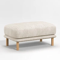 Wells Ottoman with Natural Leg Finish