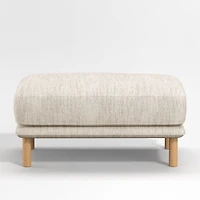 Wells Ottoman with Natural Leg Finish