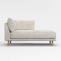 Wells Right-Arm Chaise with Natural Leg Finish