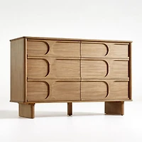 Wes 55" 6-Drawer Wood Kids Dresser