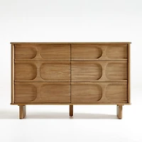 Wes 55" 6-Drawer Wood Kids Dresser
