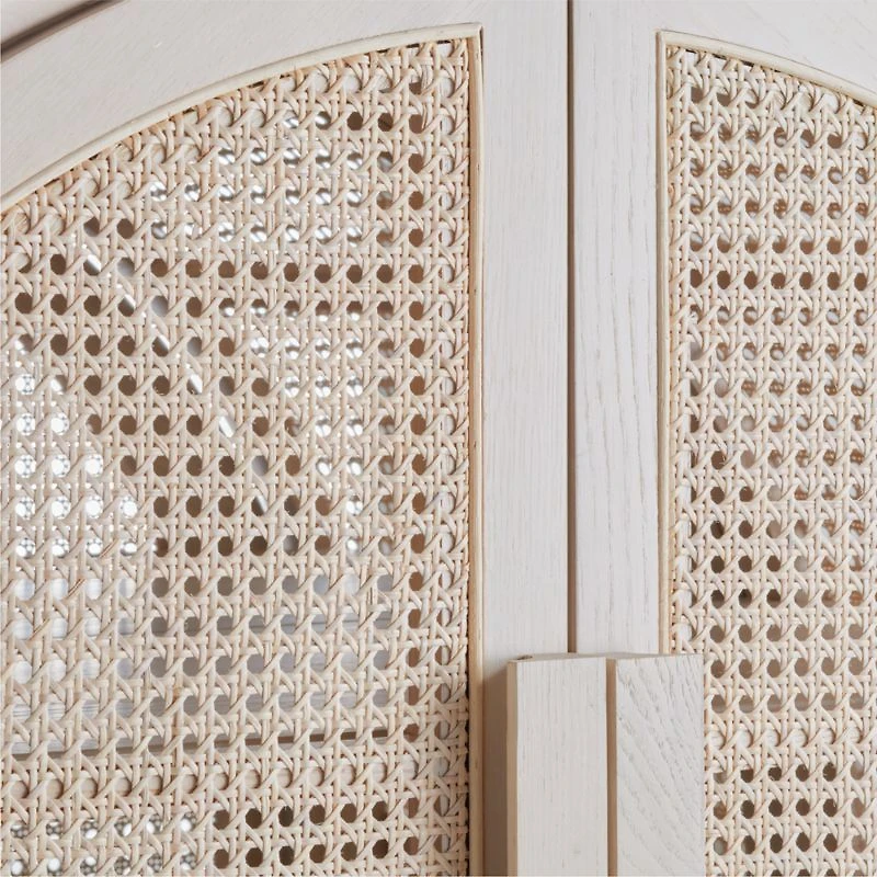 West Whitewash Cane Bar Cabinet by Leanne Ford