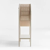 West Whitewash Cane Bar Cabinet by Leanne Ford