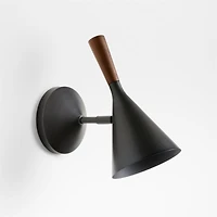 Weston Black Mid-Century Modern Wall Sconce Light