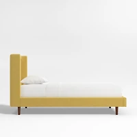 Weston Tuscan Yellow Boucle Upholstered Kids Twin Bed