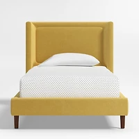 Weston Tuscan Yellow Boucle Upholstered Kids Twin Bed