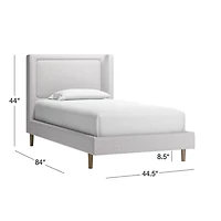 Weston Tuscan Yellow Boucle Upholstered Kids Twin Bed