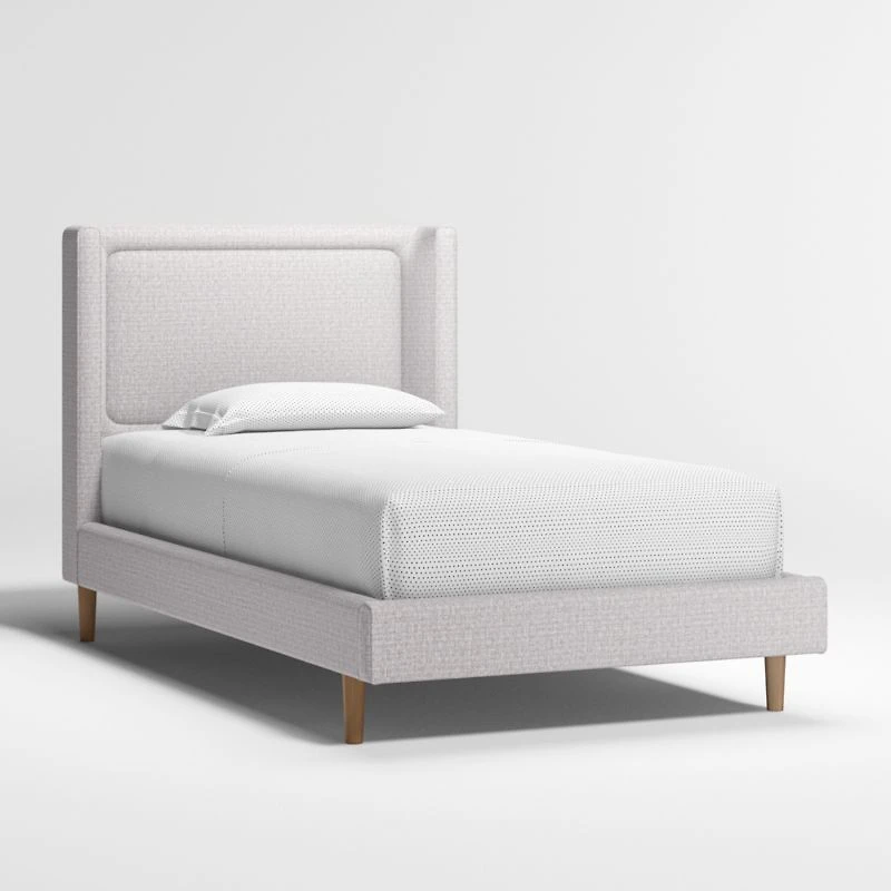 Weston Grey Upholstered Kids Full Bed