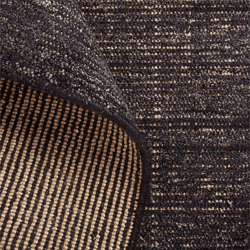 Whistler Viscose and Jute Blend Handwoven Charcoal Black Area Rug 6'x9'