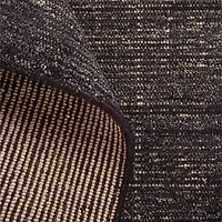 Whistler Viscose and Jute Blend Handwoven Charcoal Black Area Rug 6'x9'