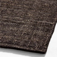 Whistler Viscose and Jute Blend Handwoven Charcoal Black Area Rug 6'x9'