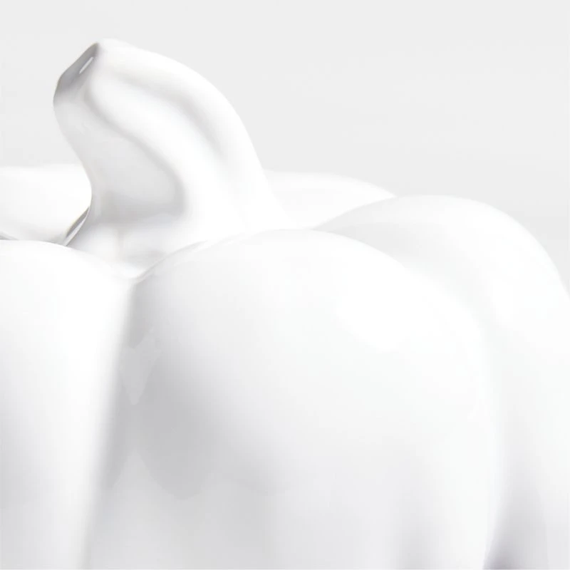 Small White Ceramic Pumpkin