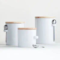 Aspen White Ceramic Canister Set