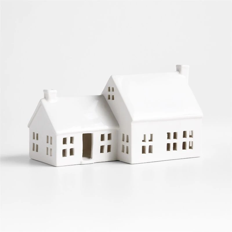 White Ceramic Holiday Farmhouse