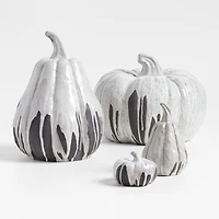White Ceramic Drip Glazed Gourd