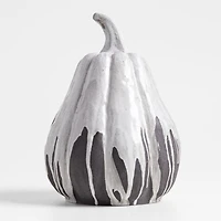 White Ceramic Drip Glazed Gourd