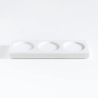 White Marble 3-Slot Caddy