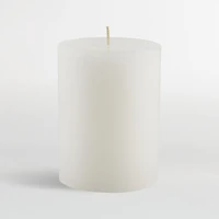 White Pillar Candle 3"x4"