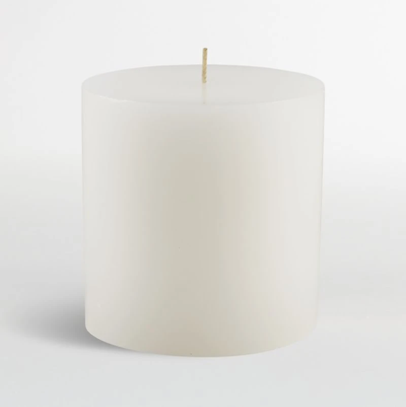 White Pillar Candle 4"x4"