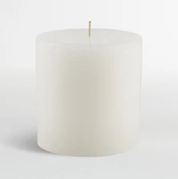 White Pillar Candle 4"x4"