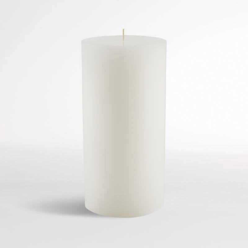 White Pillar Candle 4"x8"