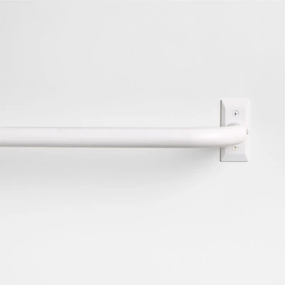 Matte White 1" Room Darkening Curtain Rod 32"-48"