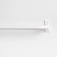 Matte White 1" Room Darkening Curtain Rod 32"-48"