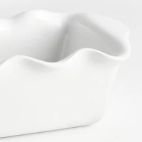 White Ruffle Loaf Pan