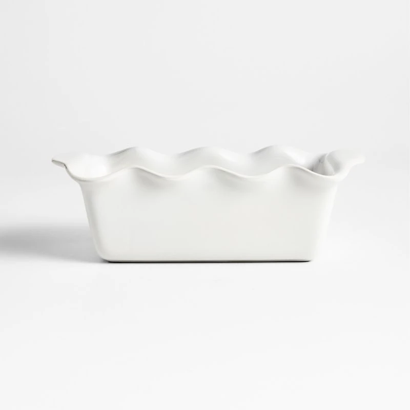 White Ruffle Loaf Pan