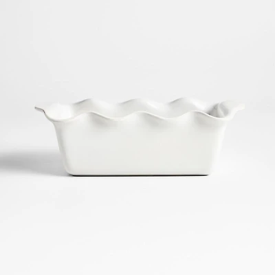 White Ruffle Loaf Pan