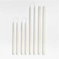 White Taper Candle Bundle, Set of 8