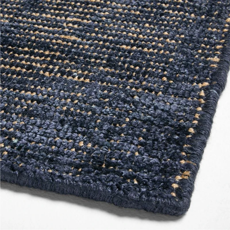 Whistler Viscose and Jute Blend Handwoven Blue Area Rug 12'x15'