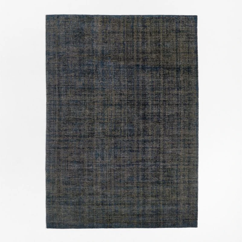 Whistler Viscose and Jute Blend Handwoven Blue Area Rug 12'x15'