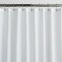 White Shower Curtain Liner with Magnets