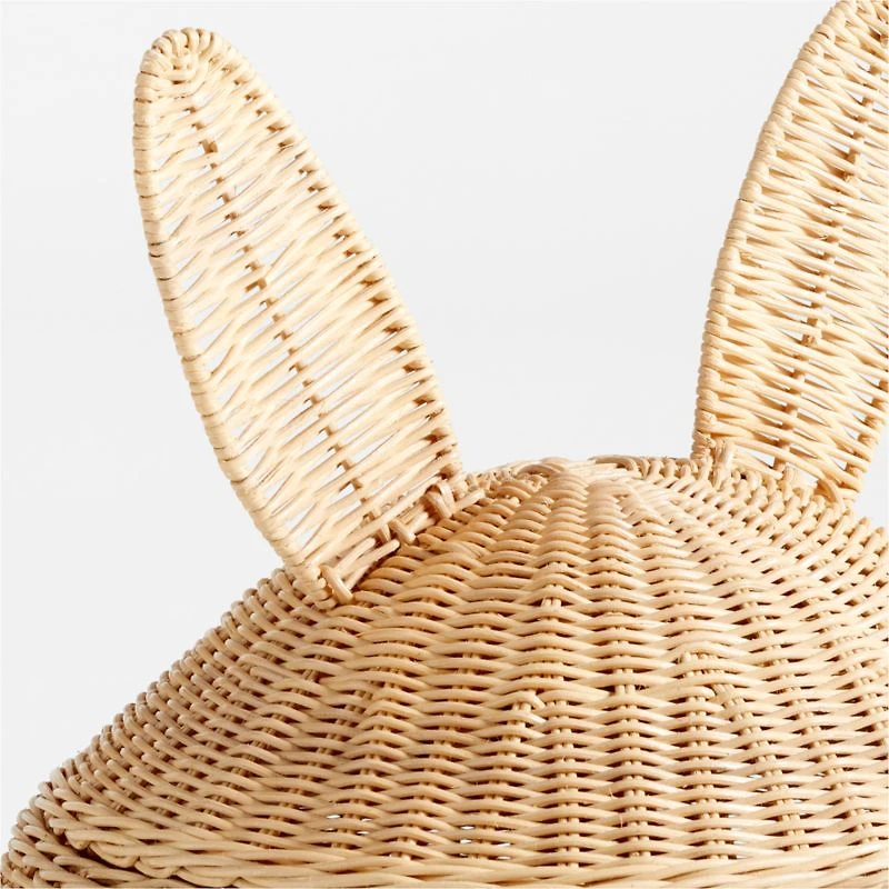 Wicker Bunny Floor Storage Basket
