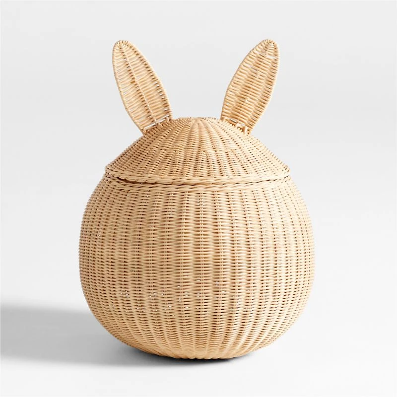 Wicker Bunny Floor Storage Basket
