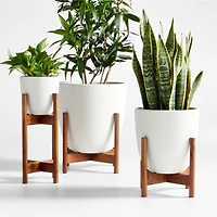 Willis  13.5" x 15.75" Medium White Ceramic Planter