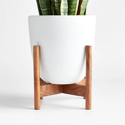 Willis  13.5" x 15.75" Medium White Ceramic Planter